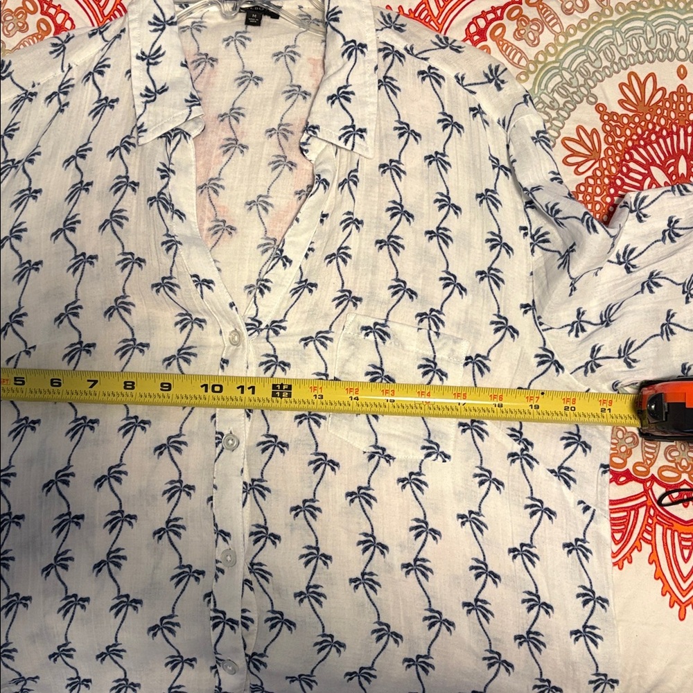 Talbots Palm Tree Print Shirt Dress - Picture 9 of 9